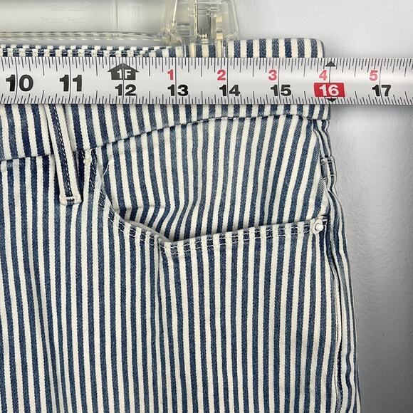 Frame Le Crop mini boot pinstripe denim pants size 32 - Picture 6 of 12